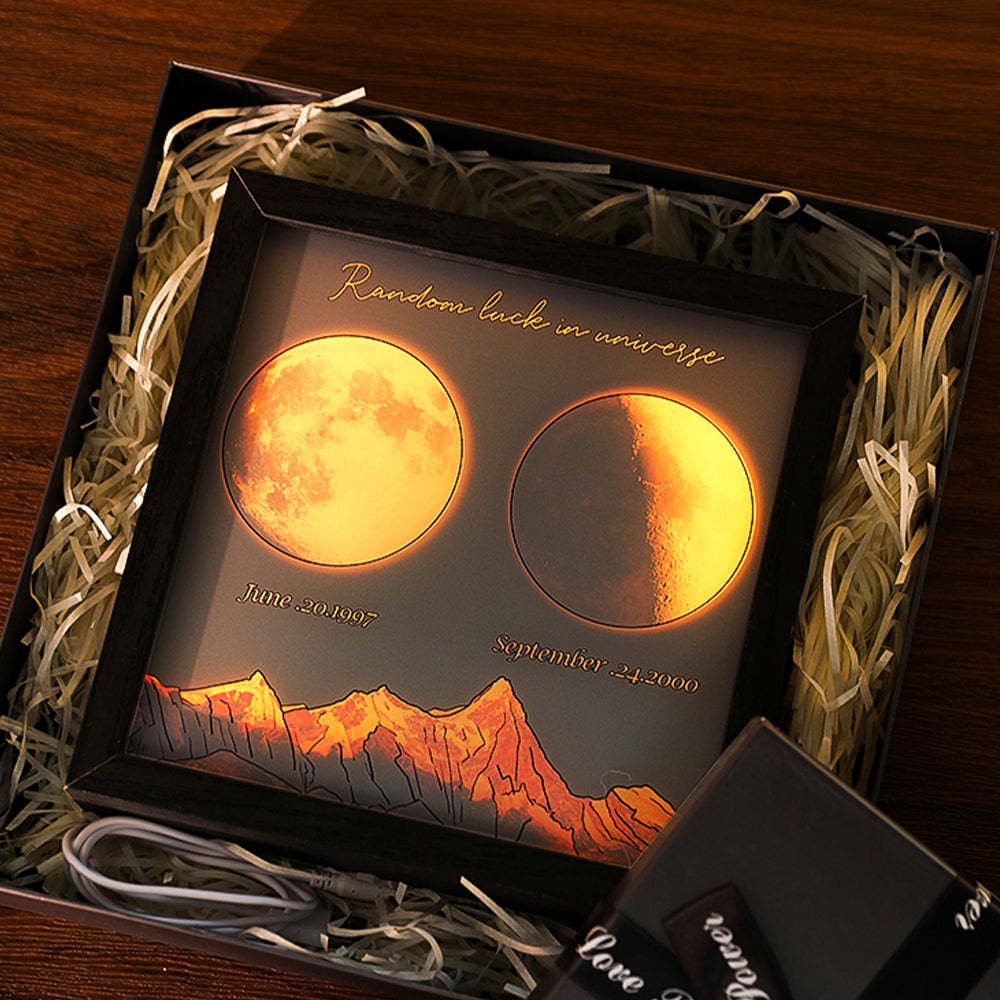 50%OFF🌔Custom Birth Moon Phases LED Box Lamp