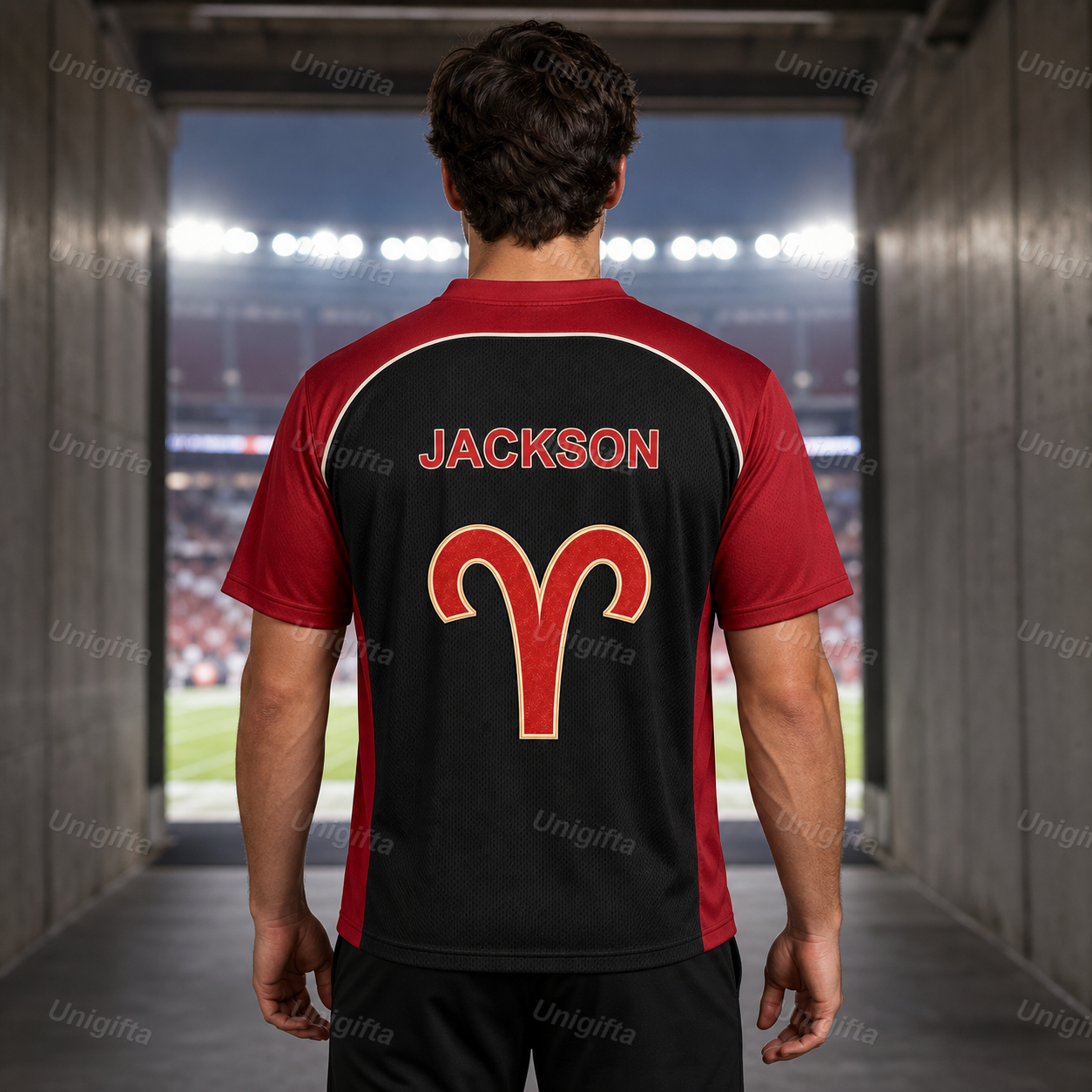 Custom Vintage #8 American Football Jersey – Bold Orange & Navy Statement Tee