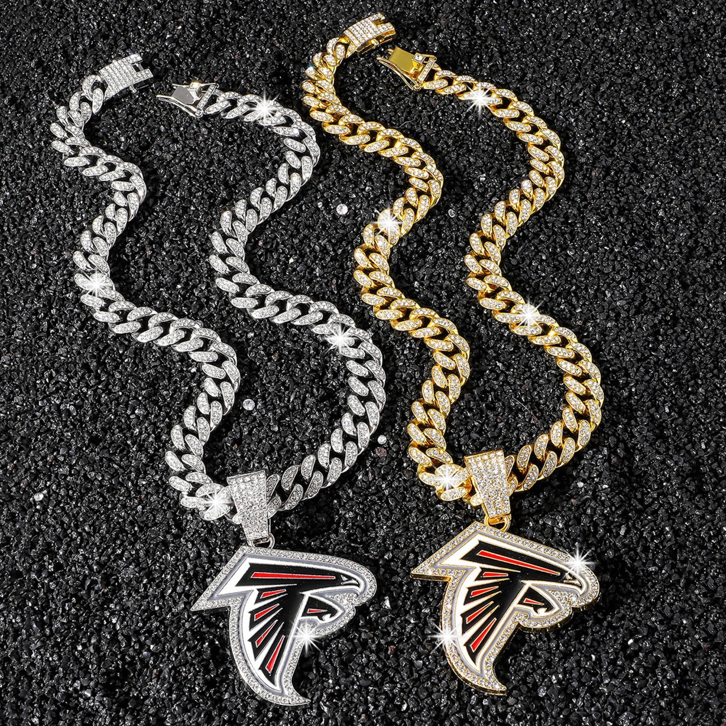 Football Team Cuban Link Pendant Necklace