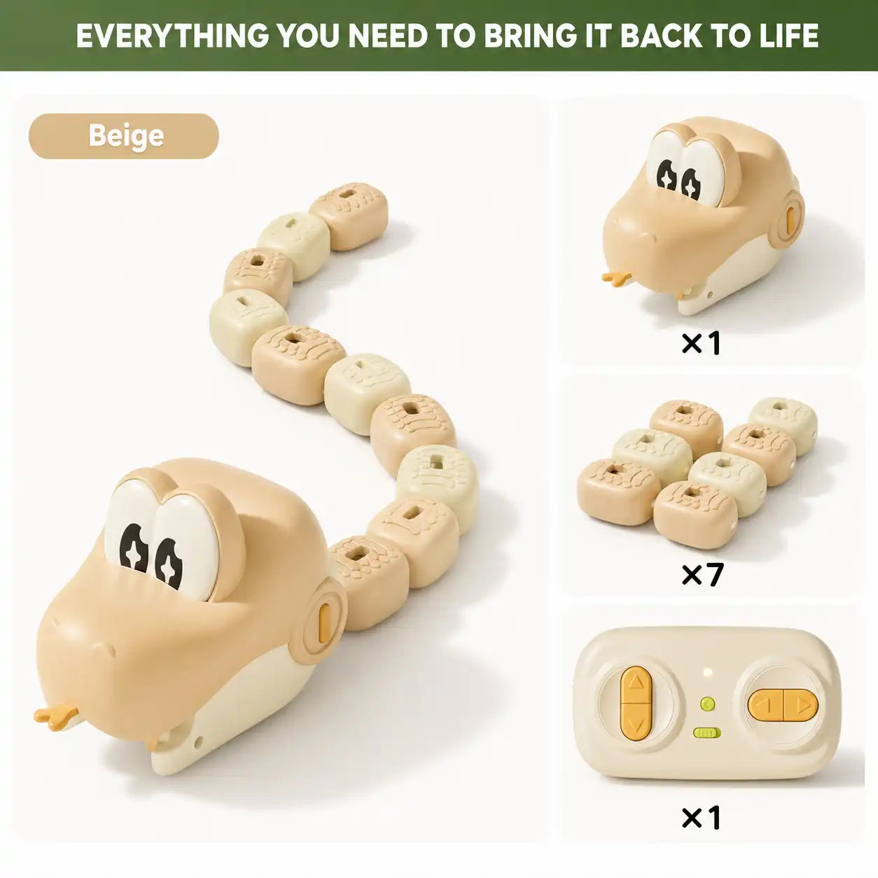 Remote Control Snake Toy for Kids | Magnetic Snake Game with Modular Blocks | STEM Learning Toy for Boys & Girls