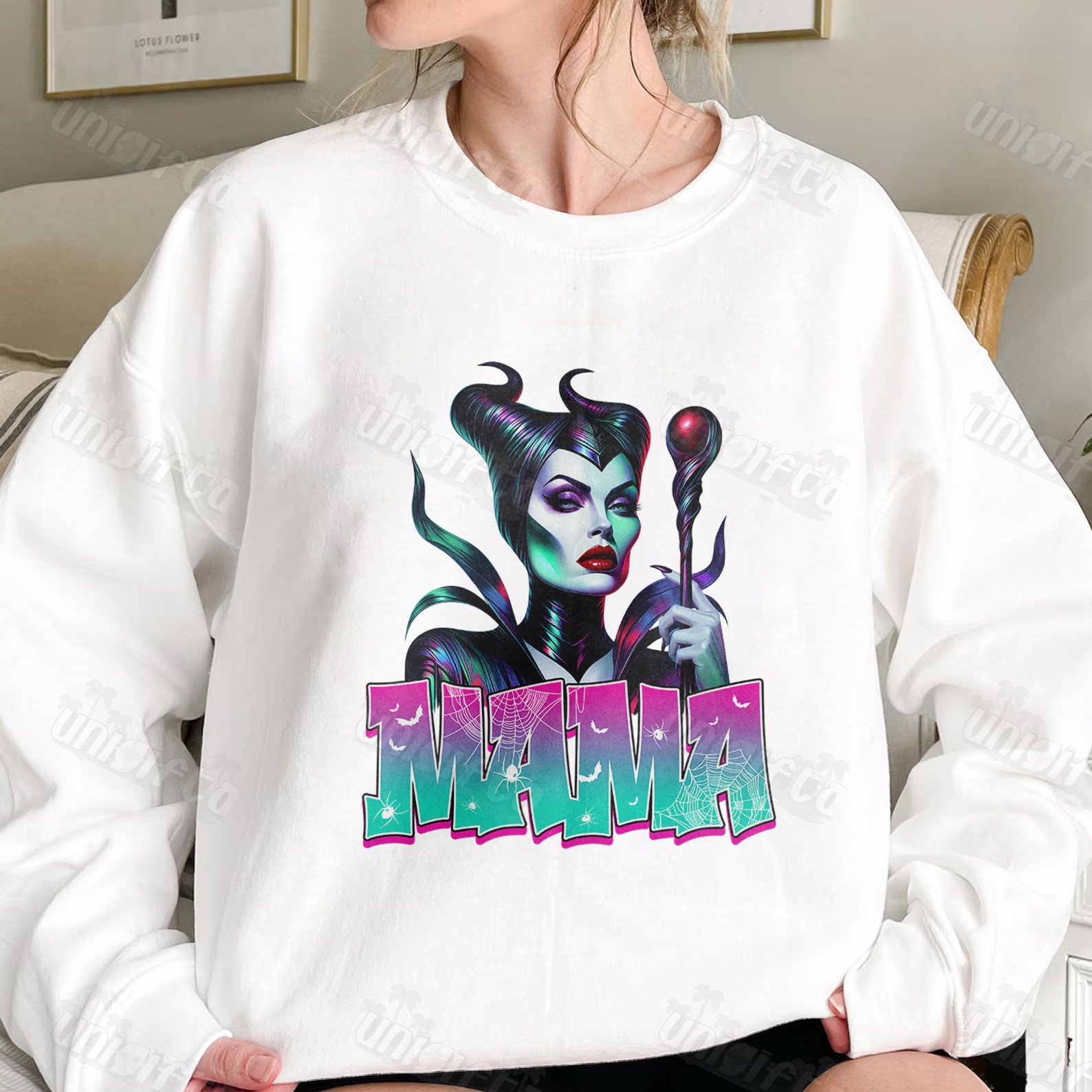 “Spooky Mama” Halloween Customizable Crewneck Hoodies