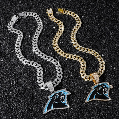 Football Team Cuban Link Pendant Necklace