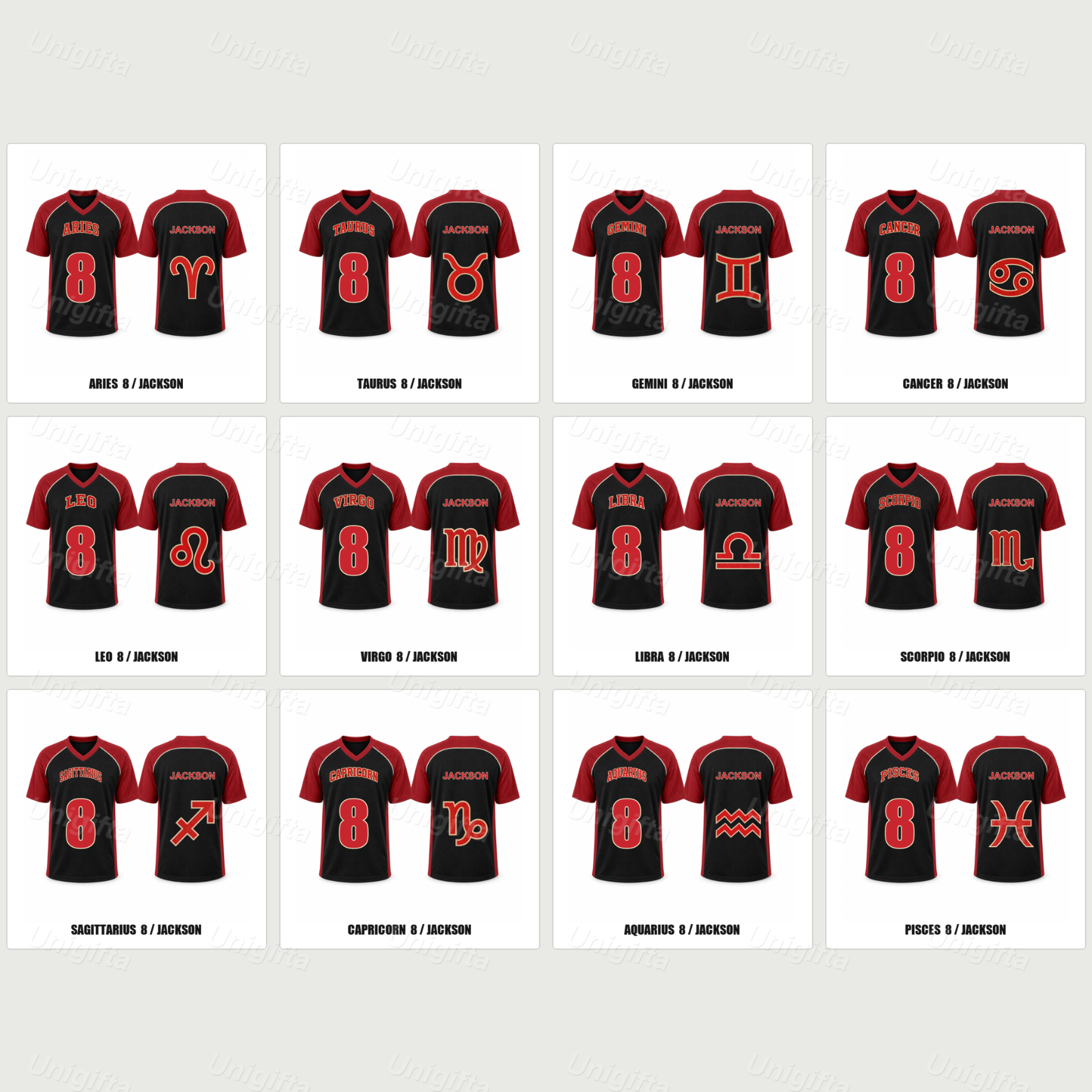 Custom Vintage #8 American Football Jersey – Bold Orange & Navy Statement Tee