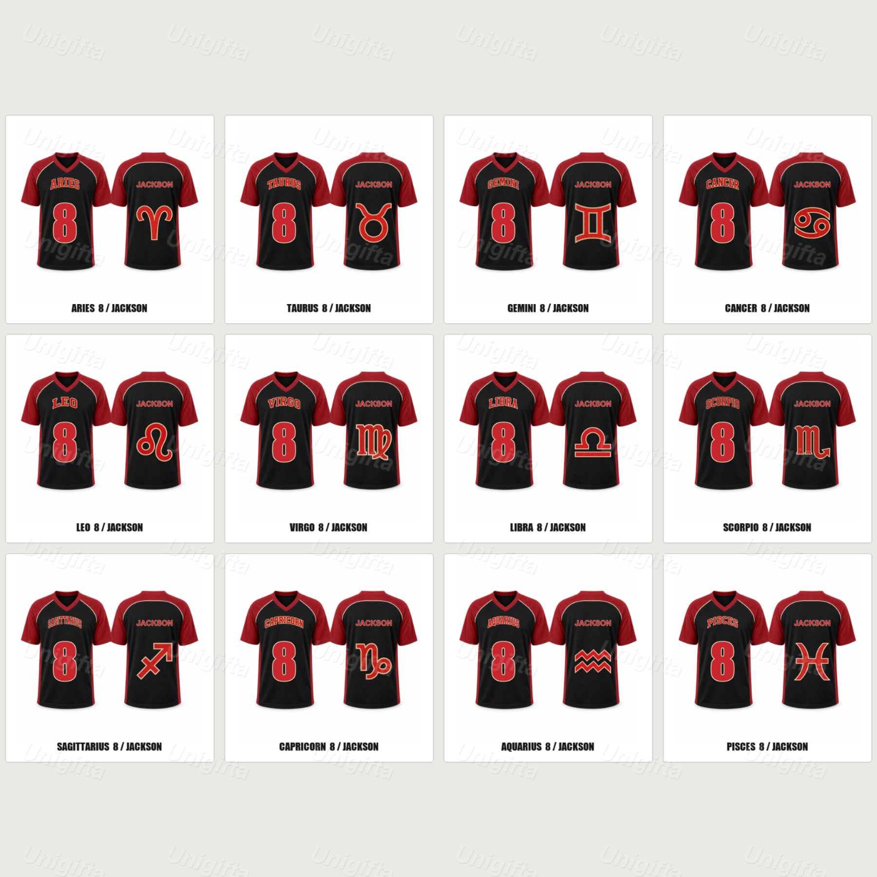 Custom Vintage #8 American Football Jersey – Bold Orange & Navy Statement Tee