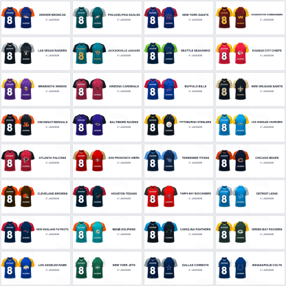 Custom Personalized NFL Team Logo Jersey – Your Name, Your Number, Your Team