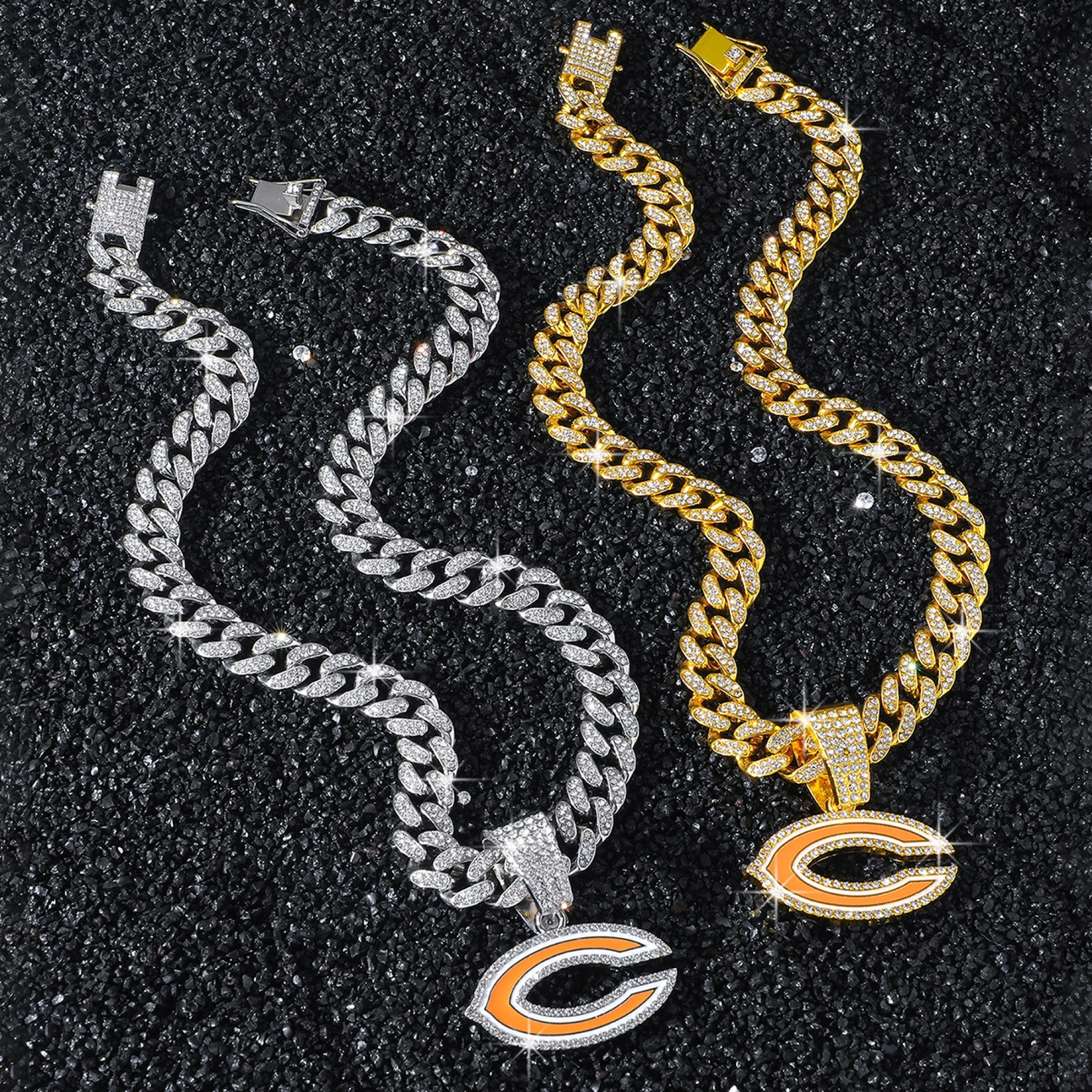 Football Team Cuban Link Pendant Necklace
