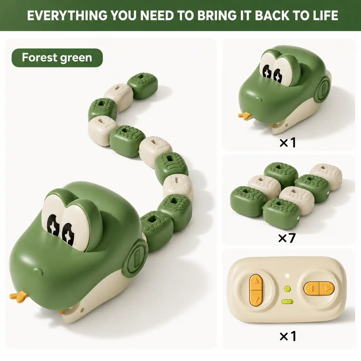 Remote Control Snake Toy for Kids | Magnetic Snake Game with Modular Blocks | STEM Learning Toy for Boys & Girls