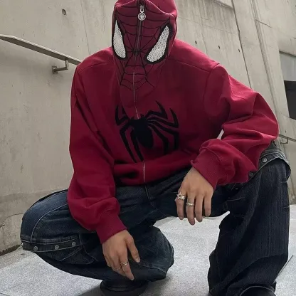 Spidey Masked Zip-Up Embroidered Hoodie - image 2