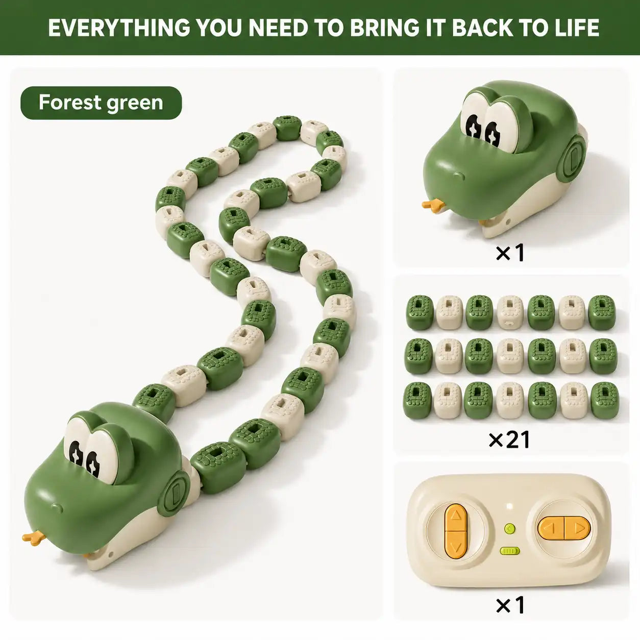 Remote Control Snake Toy for Kids | Magnetic Snake Game with Modular Blocks | STEM Learning Toy for Boys & Girls