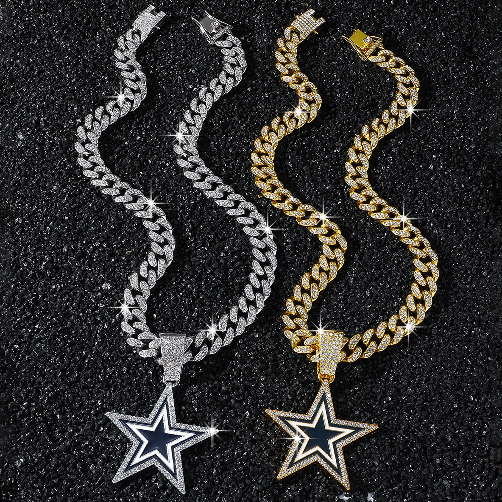 Football Team Cuban Link Pendant Necklace