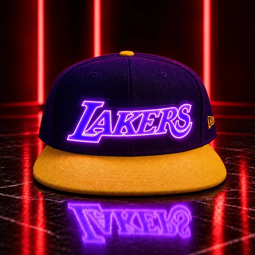 Los Angeles Lakers LED Light-Up Basketball Fan Snapback Cap
