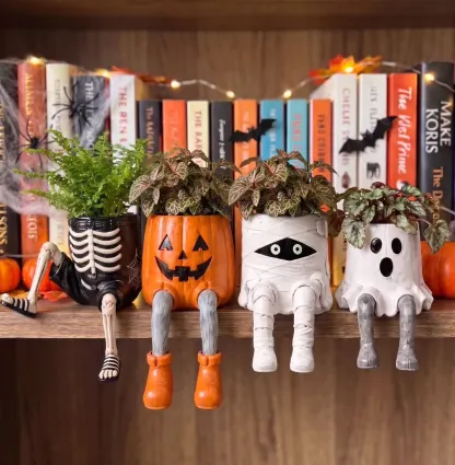 Halloween Skeleton Planter