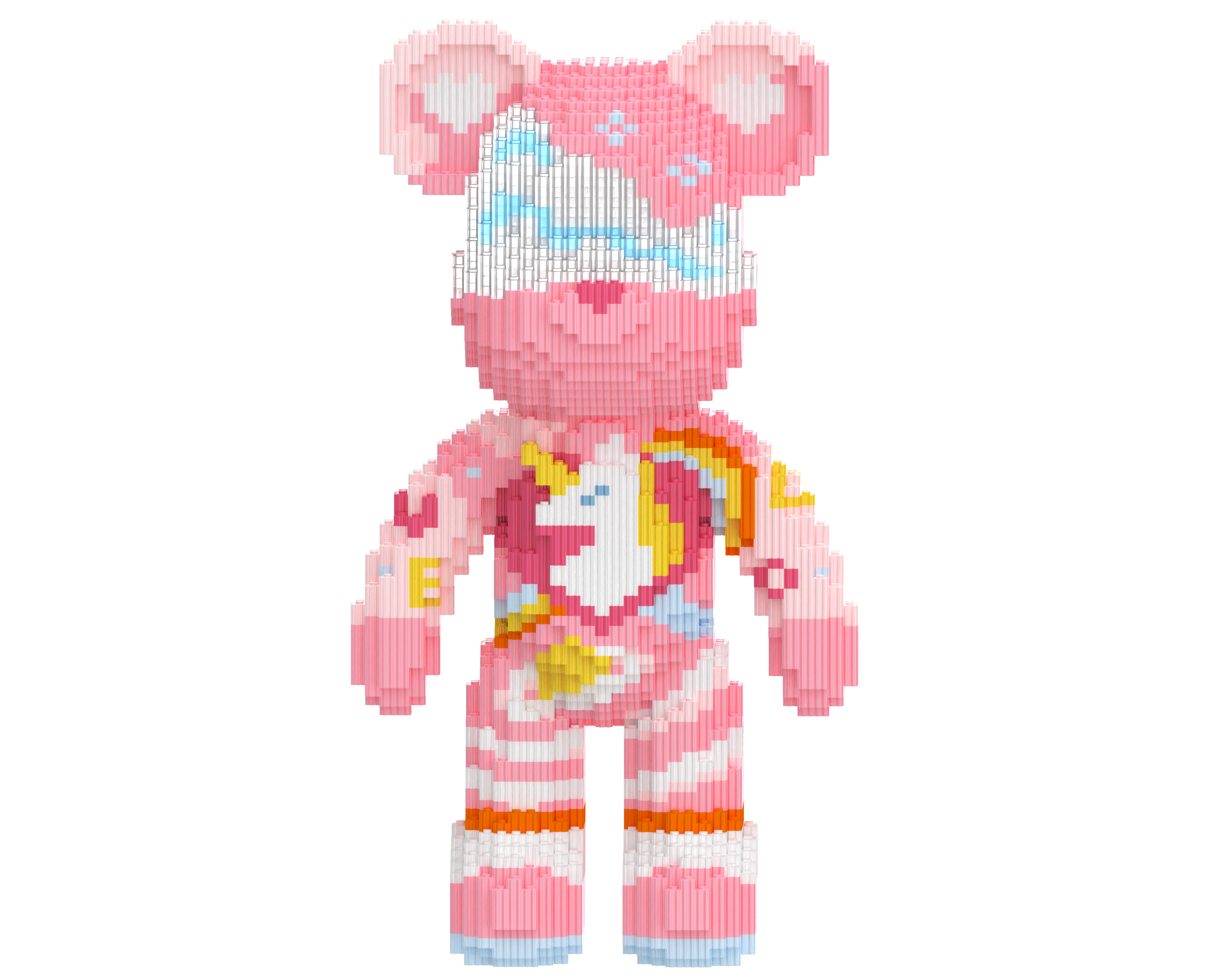 Pink love Toy Bear Building Blocks Kit