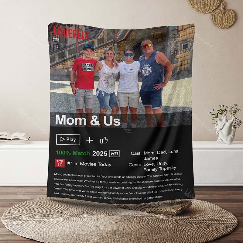 LOVEFLIX Custom Photo Blanket Besties Gift Fleece Blanket