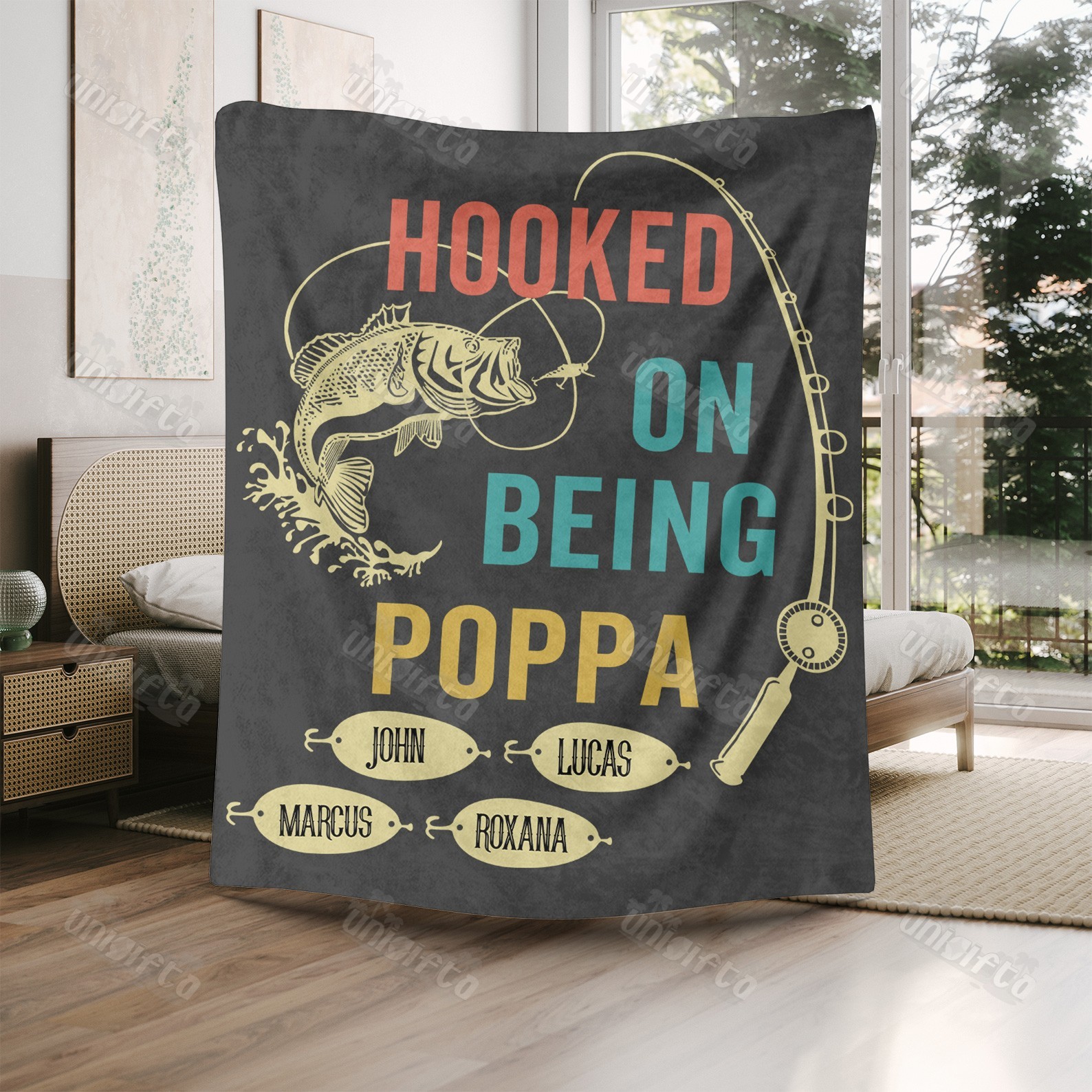 HOOKED ON BEING Customized Blanket