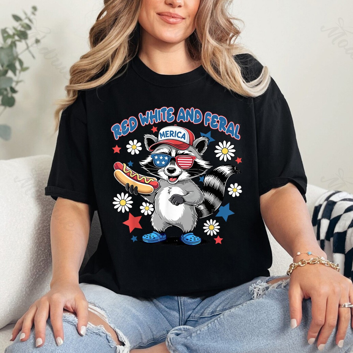 Red White And Feral, Funny USA Shirt