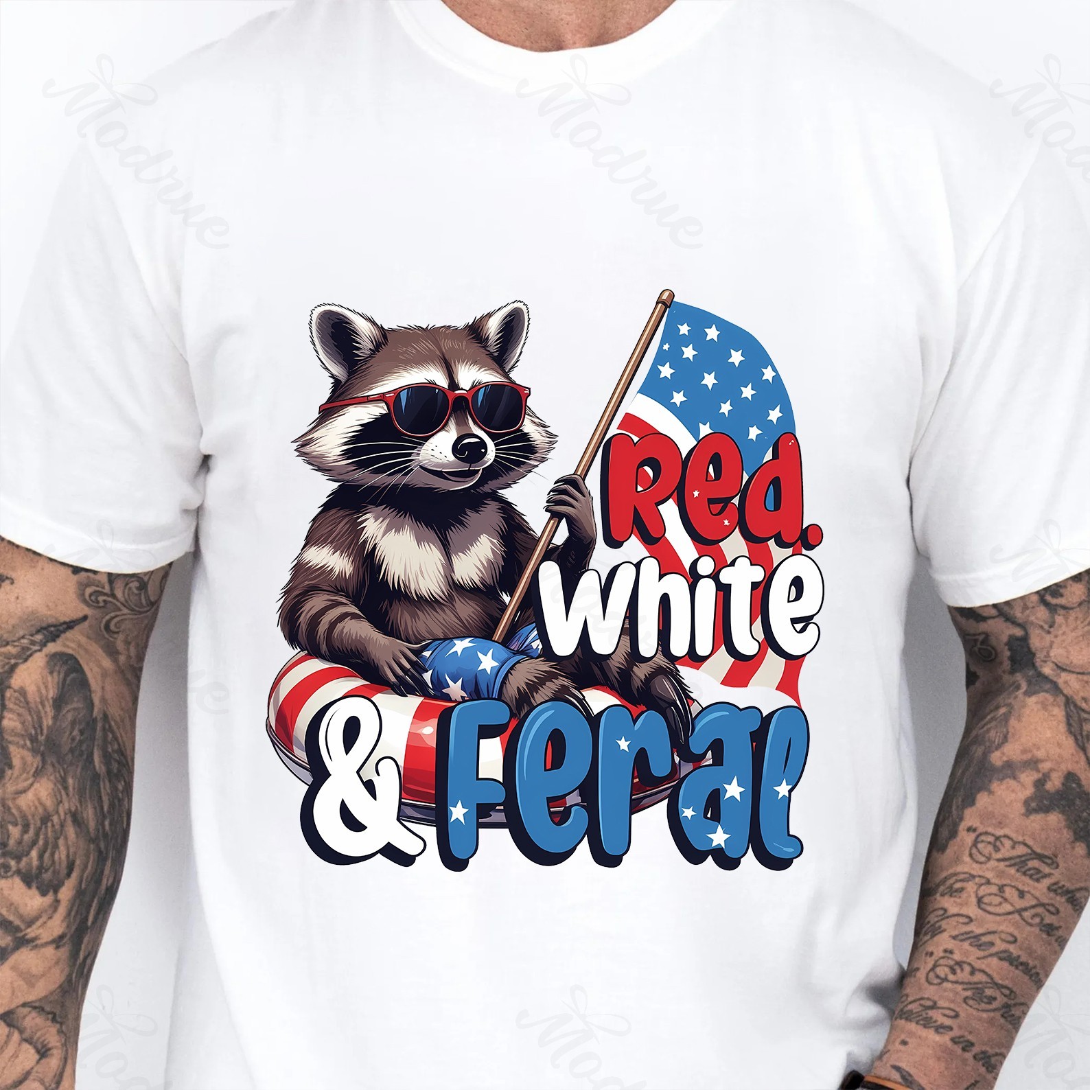 Red White and Feral Shirt, 4th of July Shirt