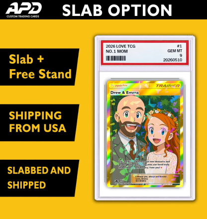 Custom Anime Trainer Card – Personalized "Ultra Rare" Graded Slab Gift for Dad & Mom
