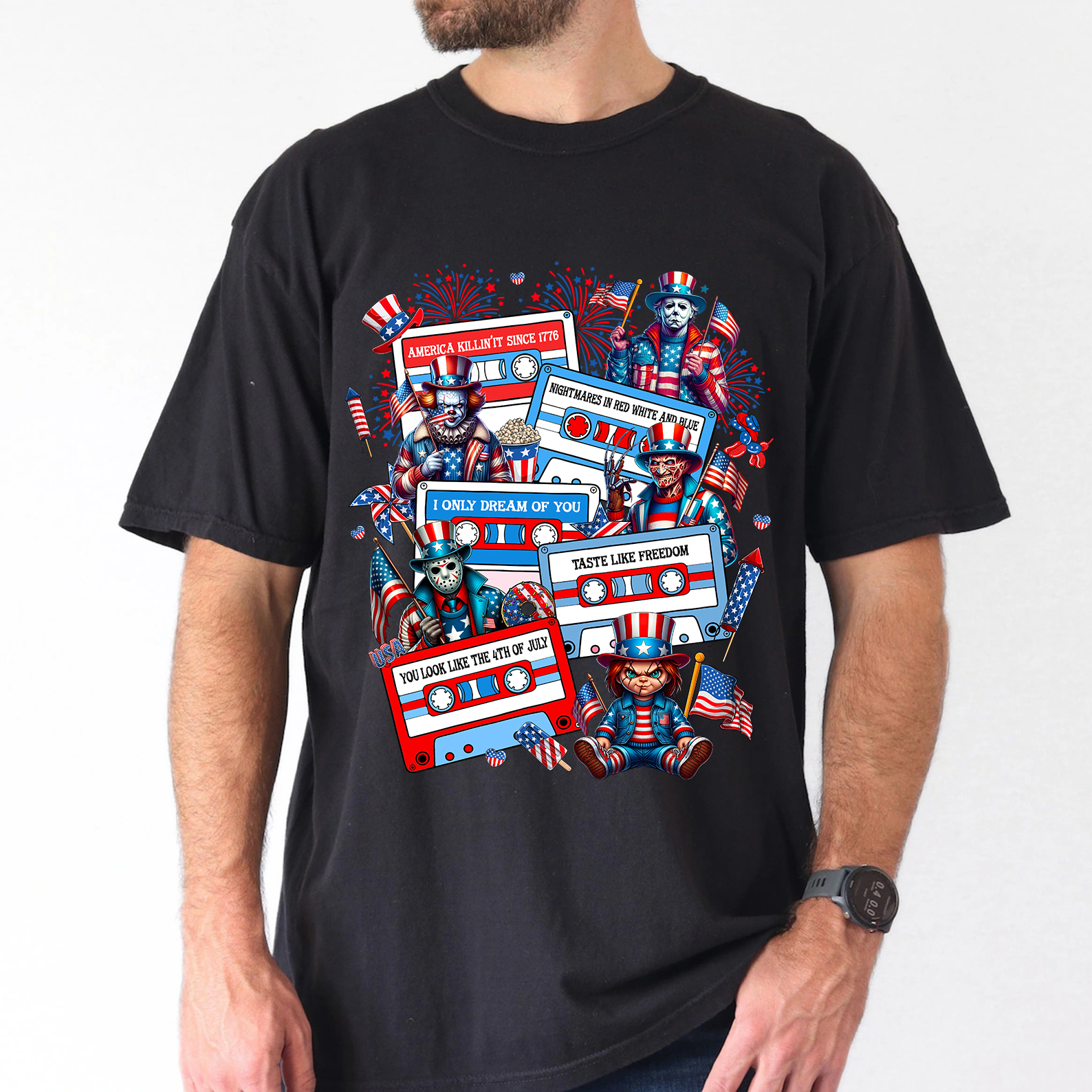 Horror Movie Killers Independence Day Shirt