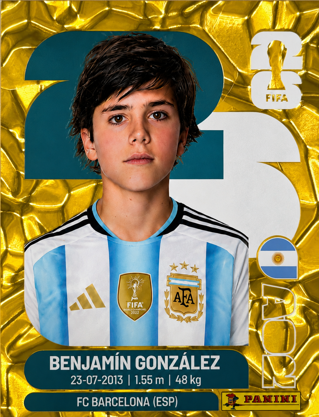 Official 2026 World Cup Player Custom Card