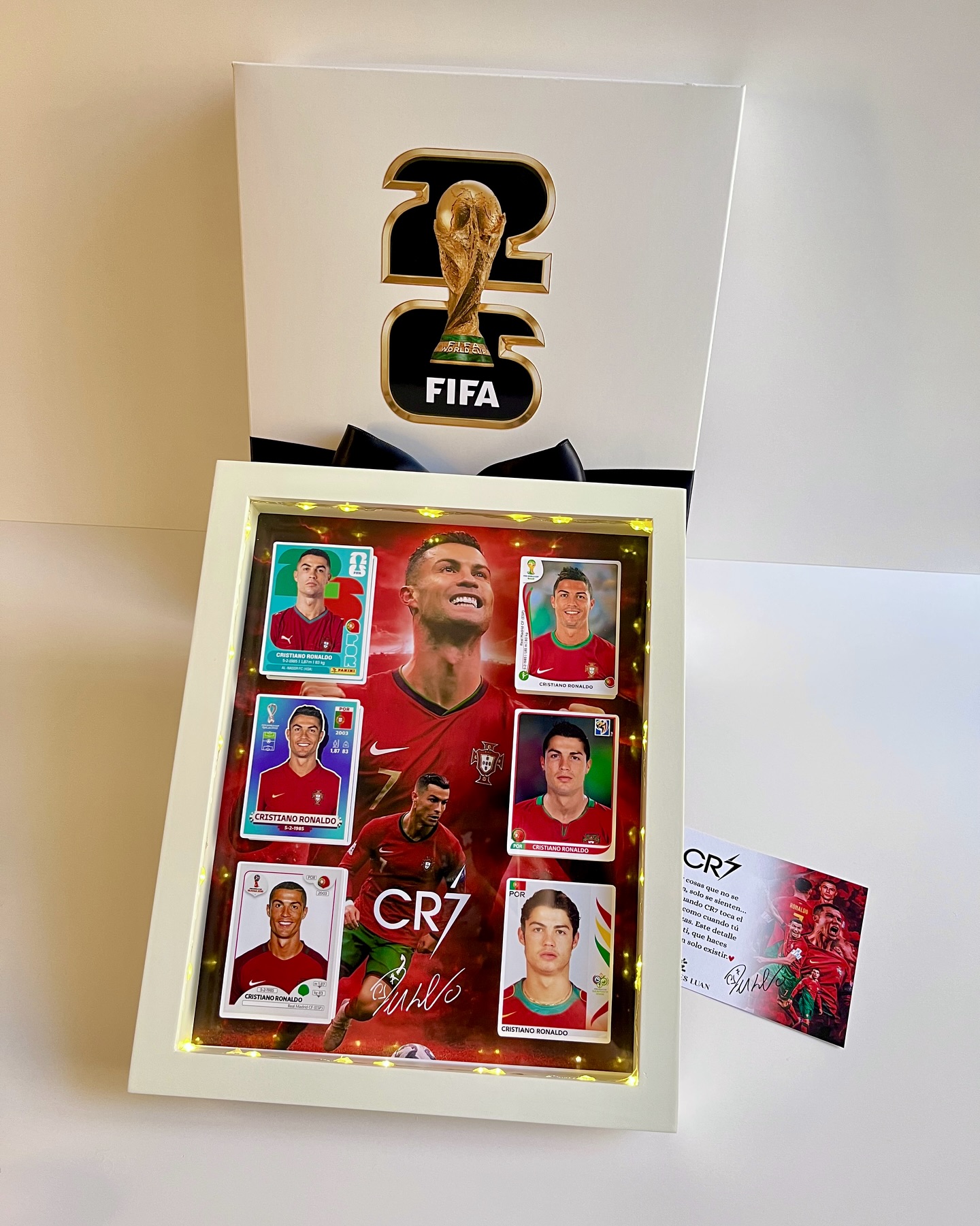 CR7 LED Shadow Box Frame – Football Legend Collector Display