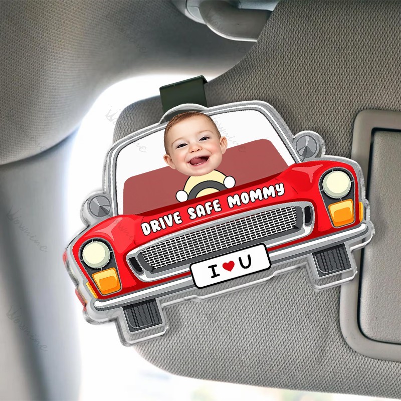 Personalized Kids Photo Visor Clip Car Ornament