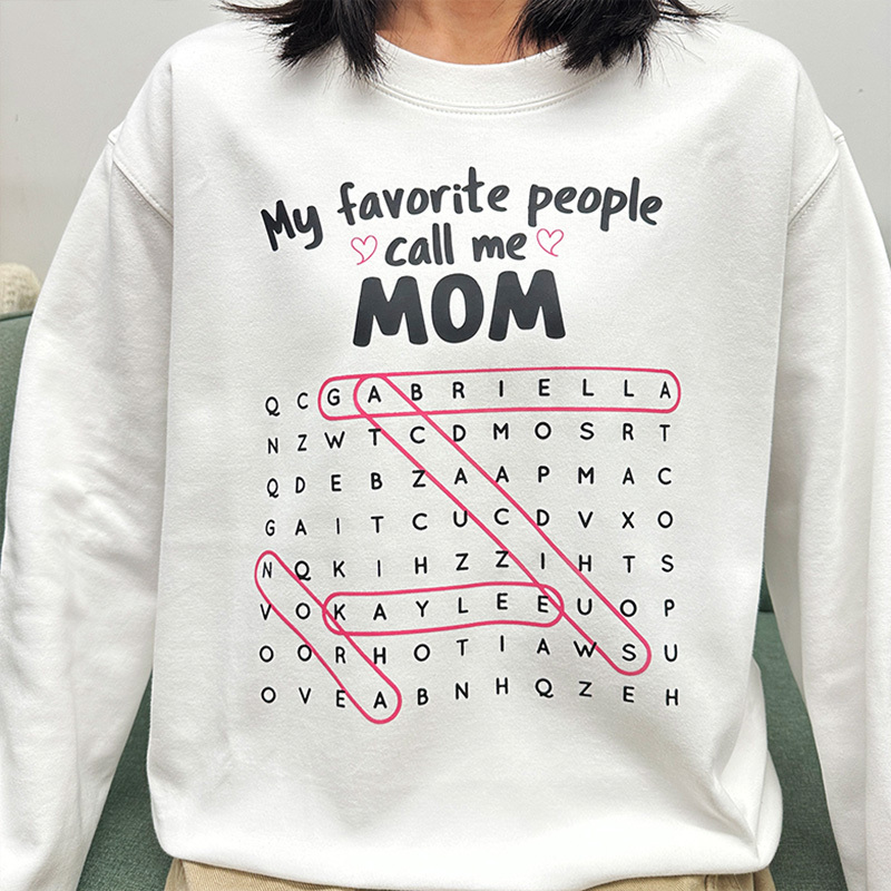 My Favorite People Call Me GRANDMA Custom Kids Names T-shirt Crewneck