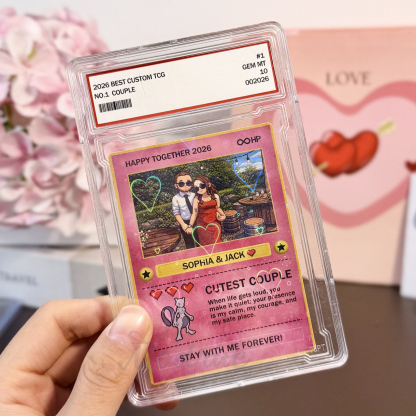Custom Anime Photo Couple Card For Your love