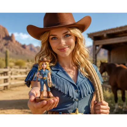 Custom Cowboy Figurine – Personalized 3D Avatar