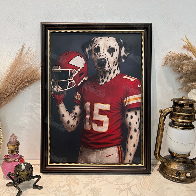 Custom American Football Pet Canvas Portrait
