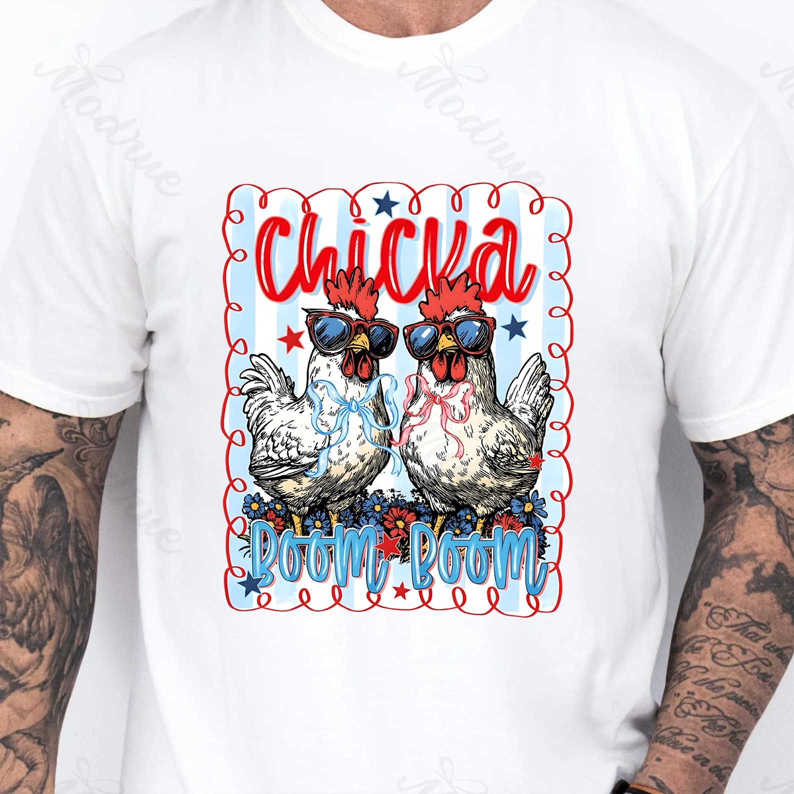 Retro Chicken 4th Of July Shirt