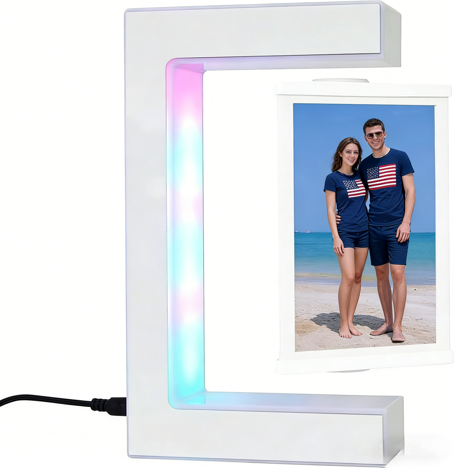 LED Floating Picture Frame – Modern Lighted Photo Display Frame