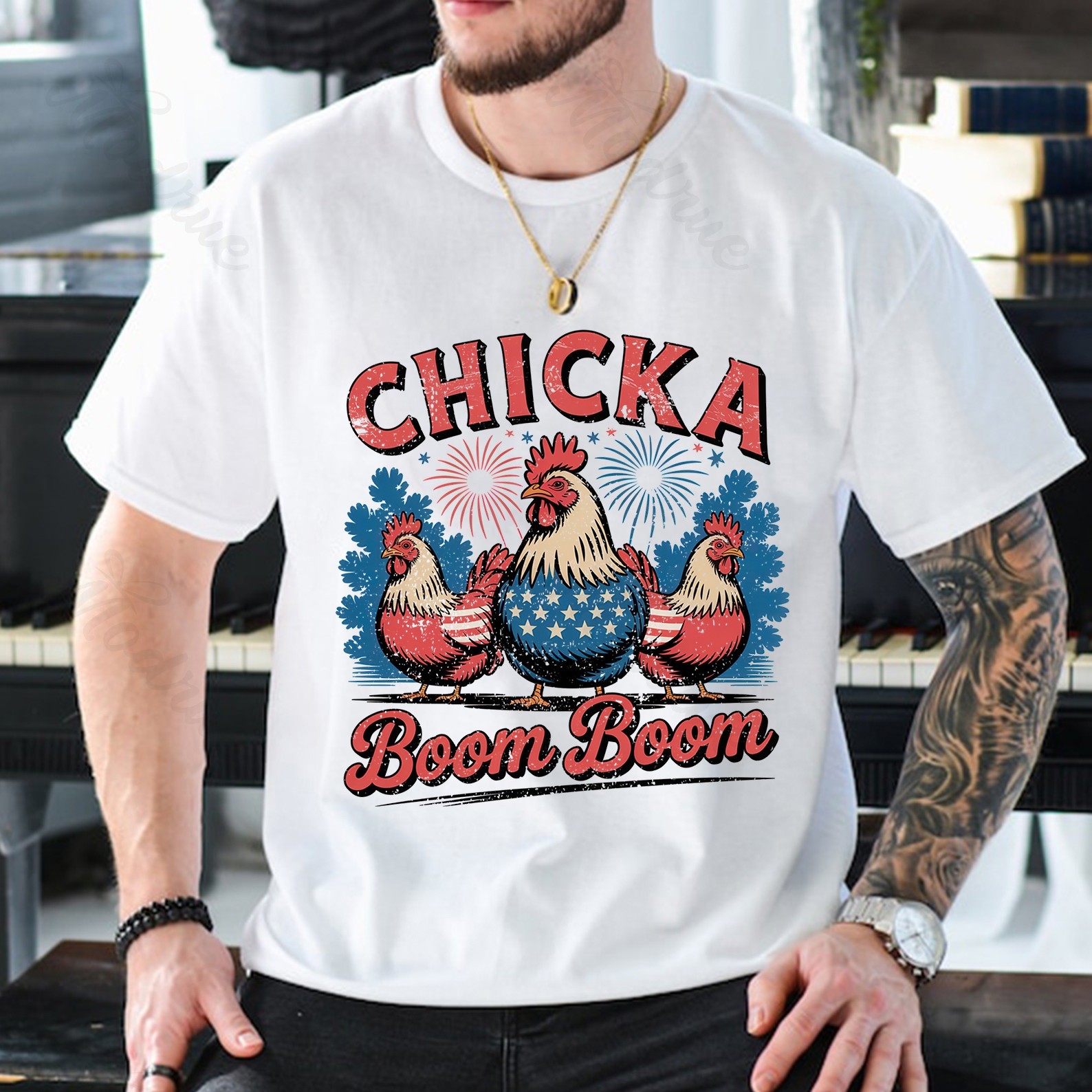 Retro Chicka Boom Boom Tee