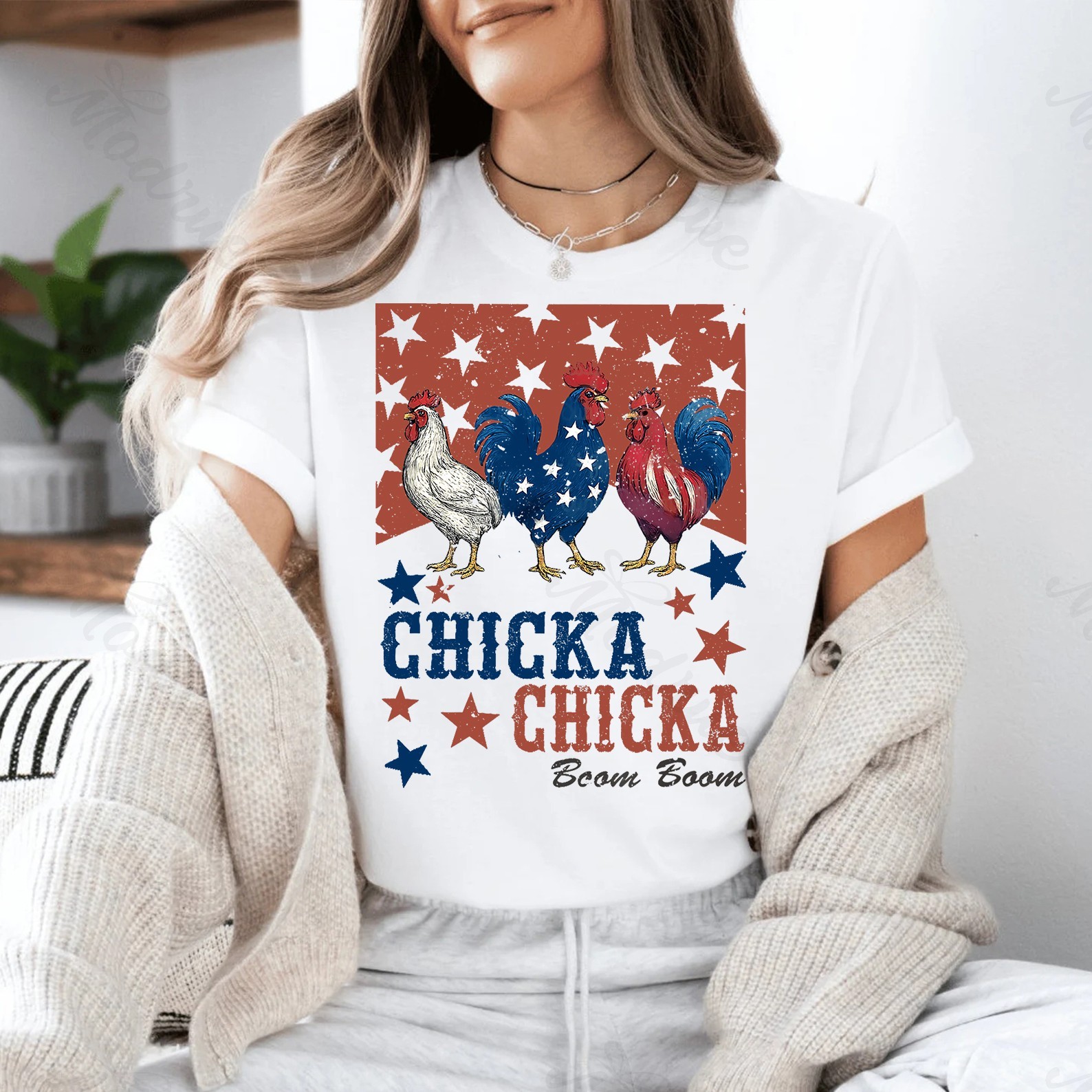 Funny 4th of July Chicken Shirt