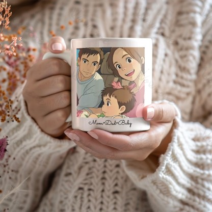 Custom Photo Ghibli Style Mug
