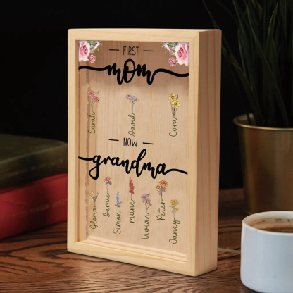 First Mom Now Grandma - Personalized Frame Light Box