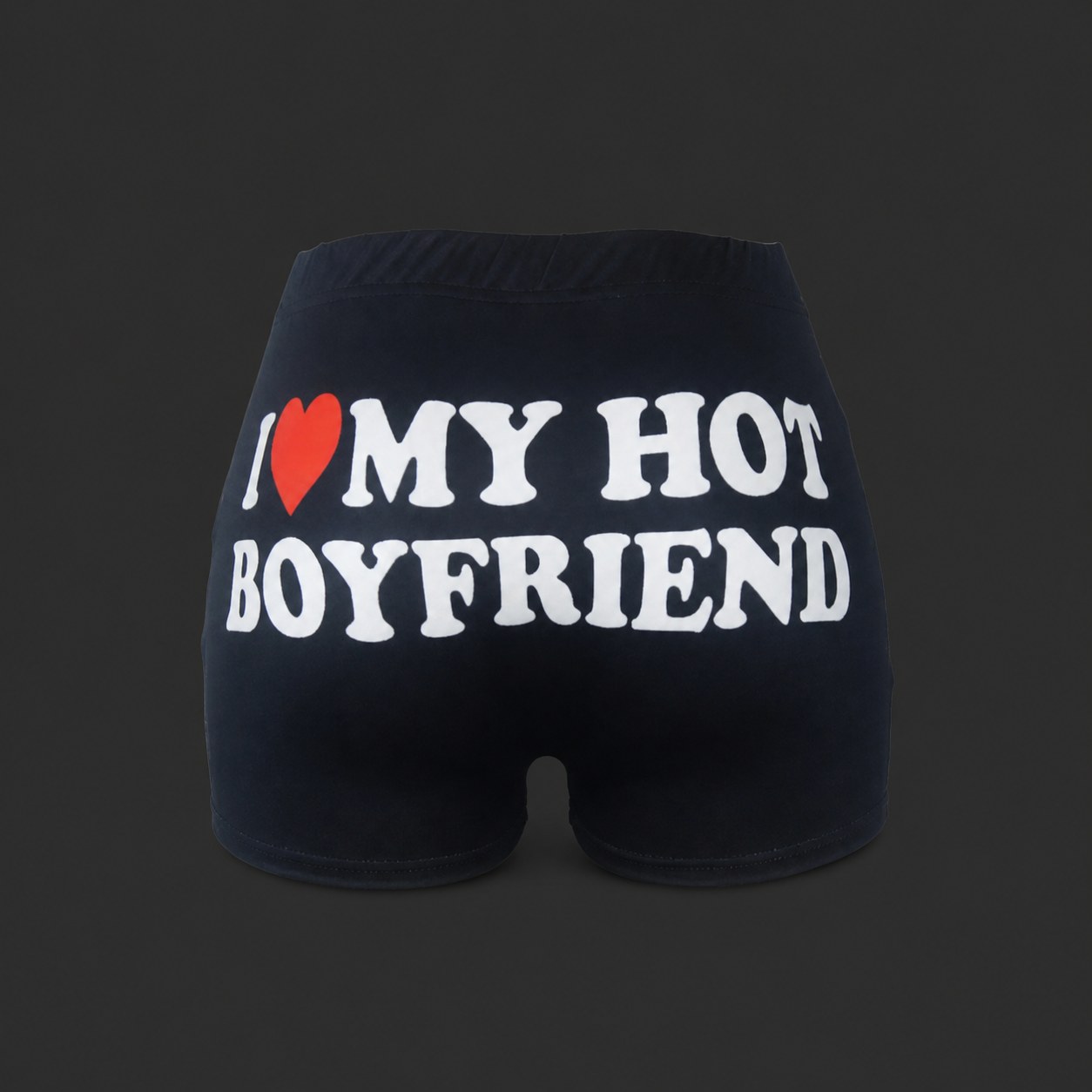 I Love My Hot Boyfriend Comfy Elastic Waist Shorts