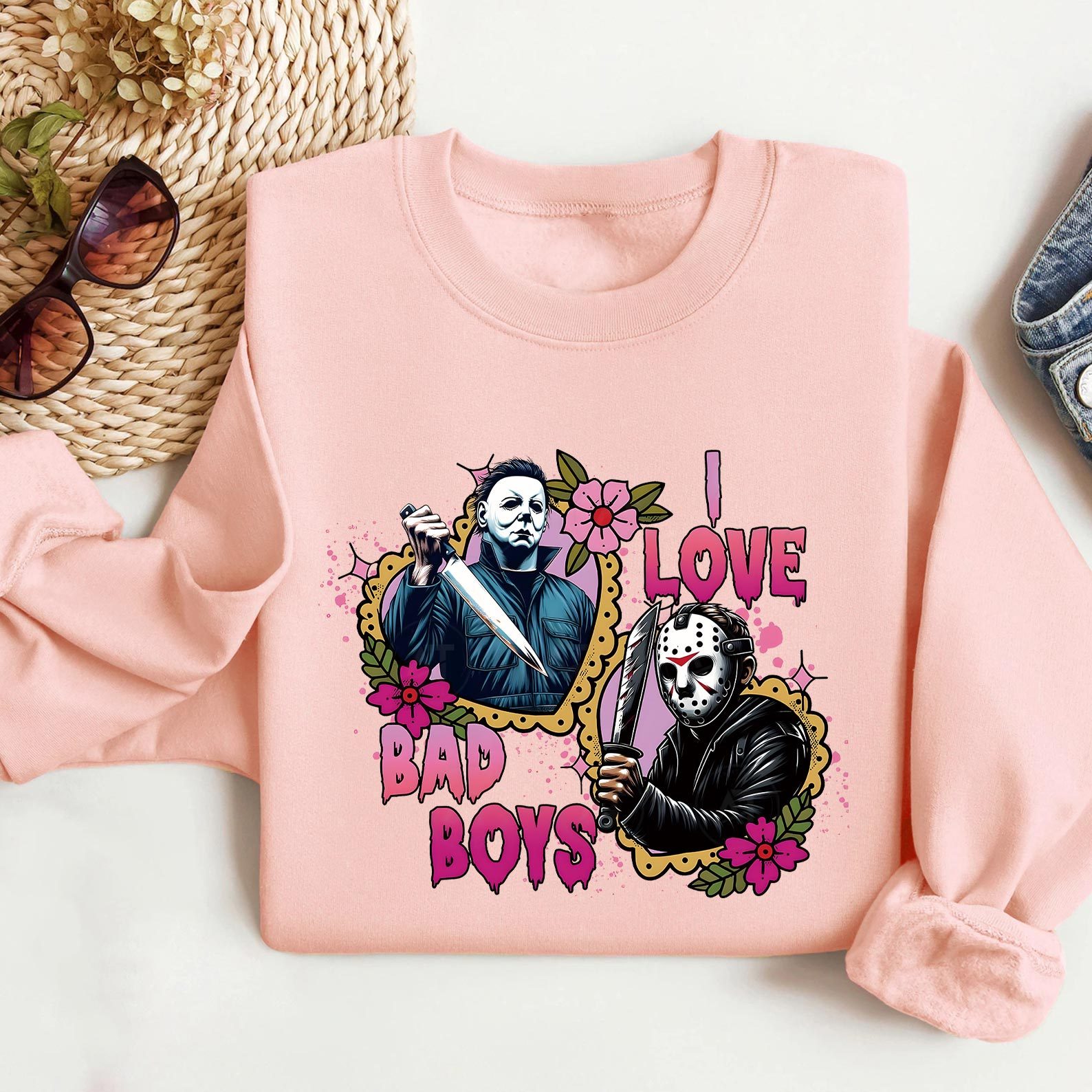 I Love Bad Boys Halloween sweatshirt