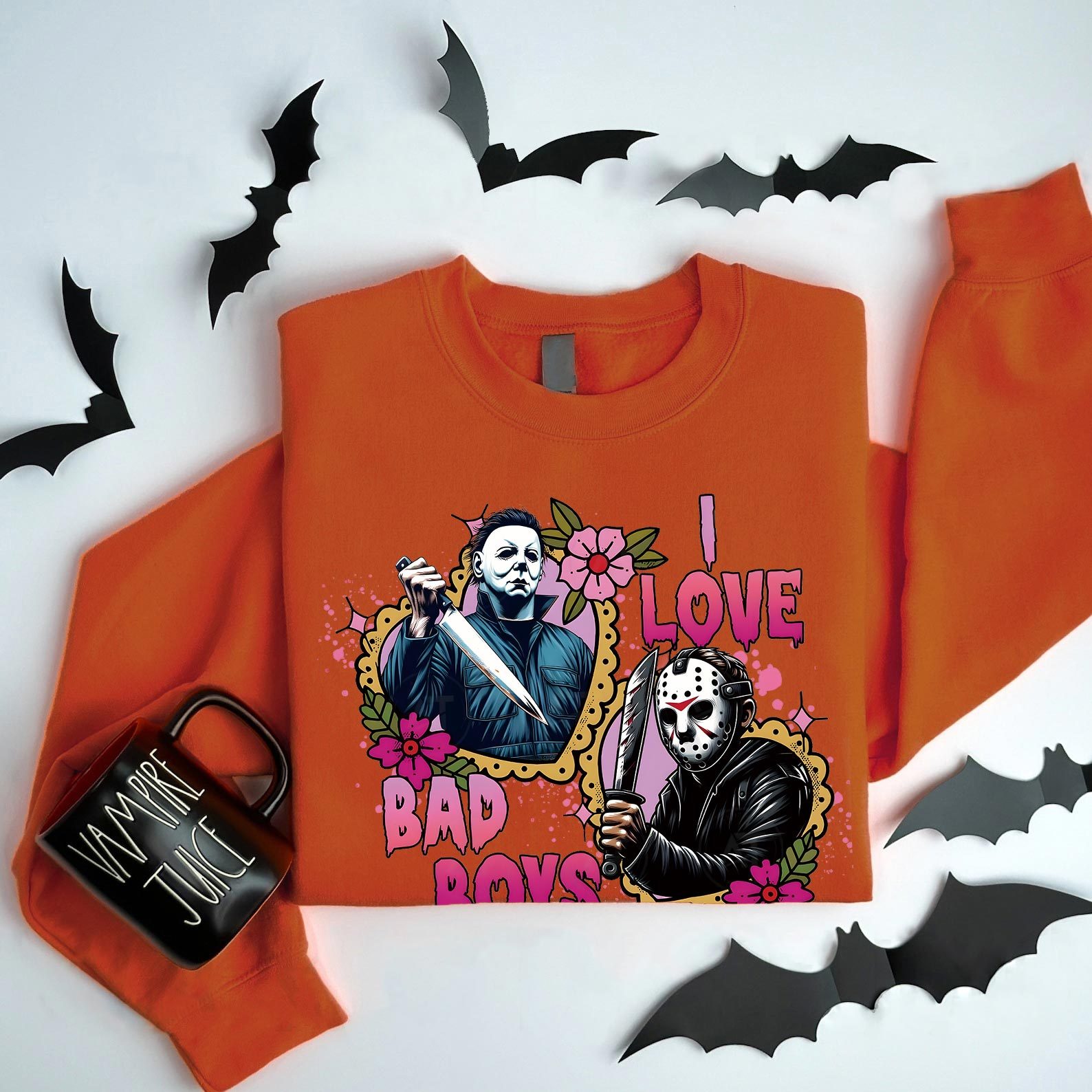 I Love Bad Boys Halloween sweatshirt