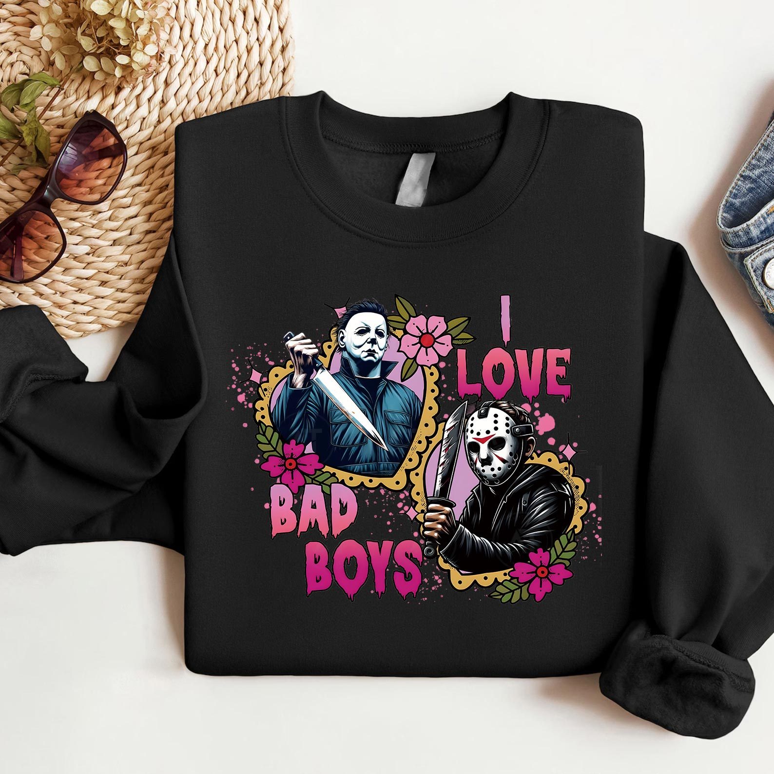 I Love Bad Boys Halloween sweatshirt