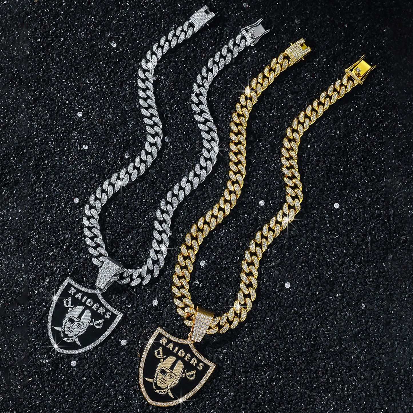 Football Team Cuban Link Pendant Necklace