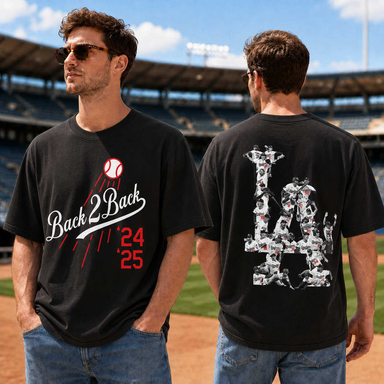Back-to-Back Baseball Champions Apparel - Vintage-Inspired T-Shirt, Hoodie Collection