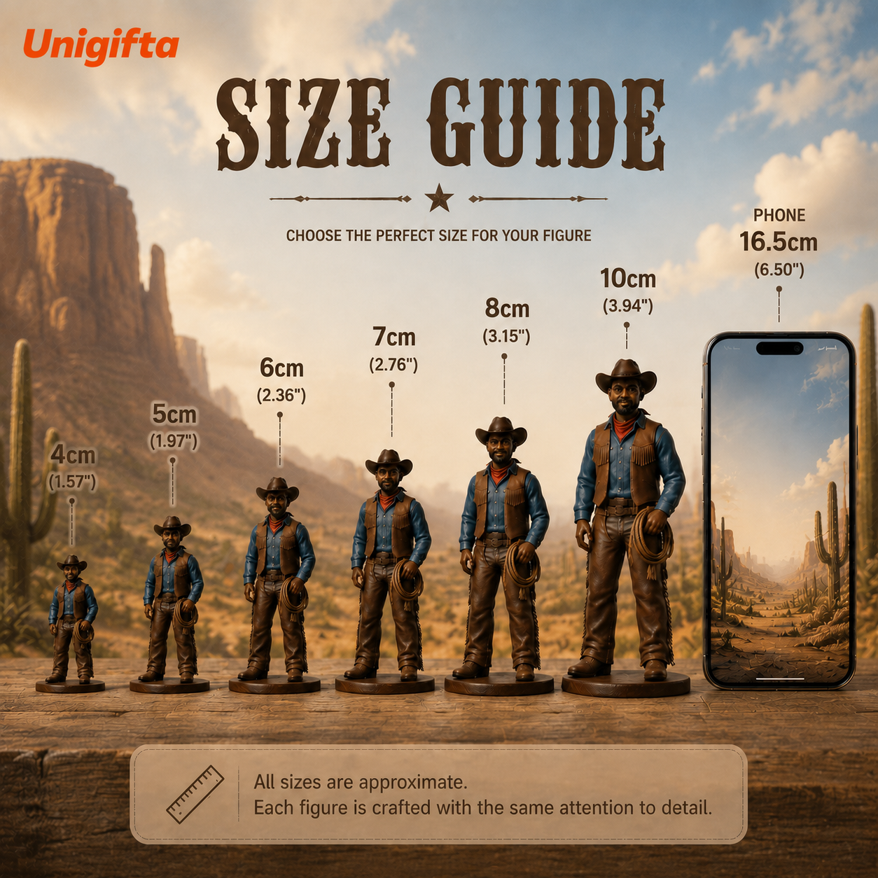 Custom Cowboy Figurine – Personalized 3D Avatar
