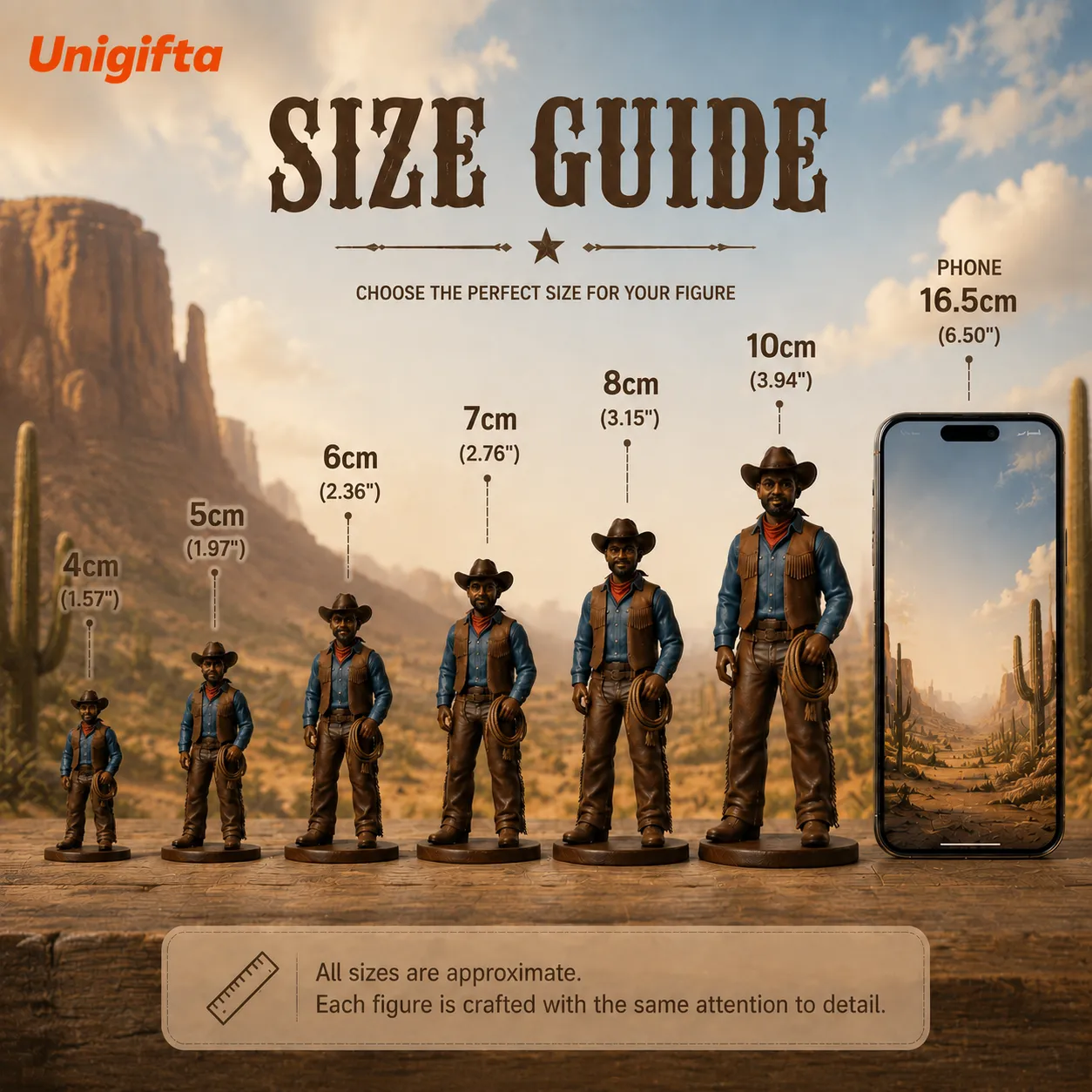 Custom Cowboy Figurine – Personalized 3D Avatar