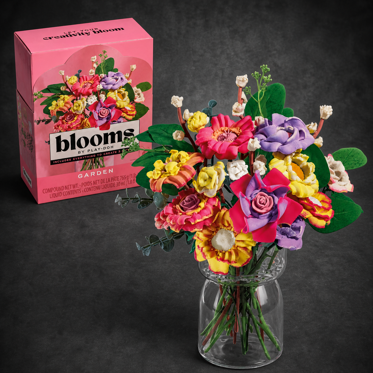 Play-Doh Blooms Garden Flower Bouquet Making Kit - Pink