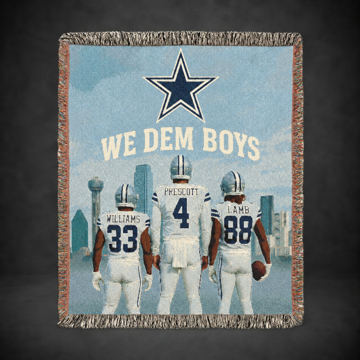 Hand-Woven Texas Football Fan Tapestry – 100% Cotton