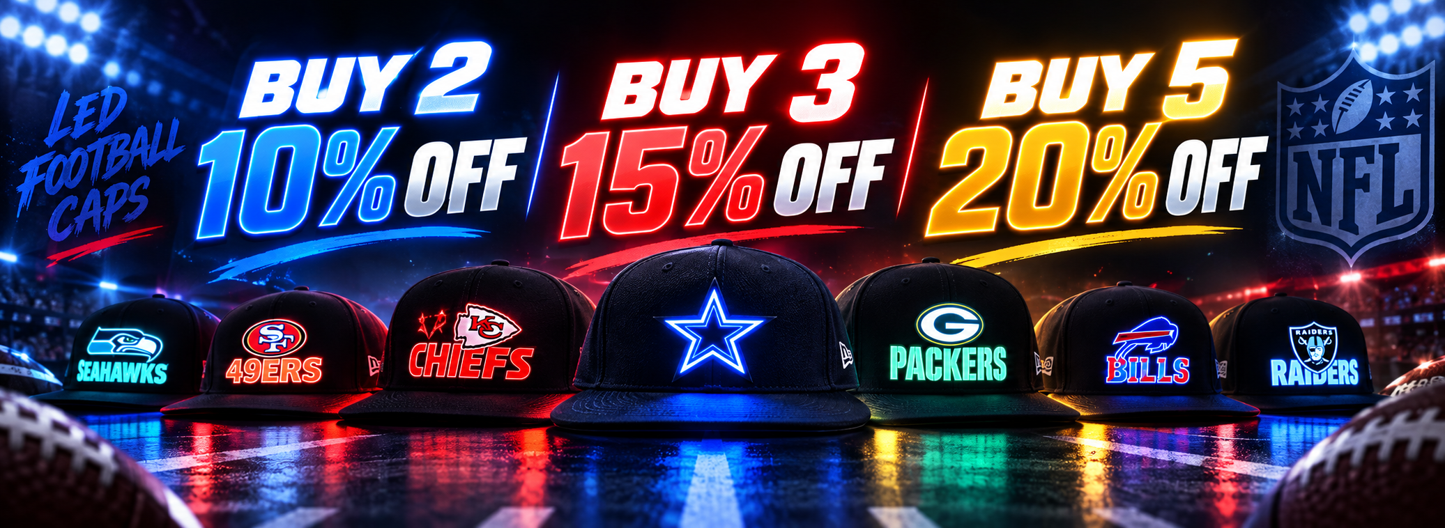 football led cap