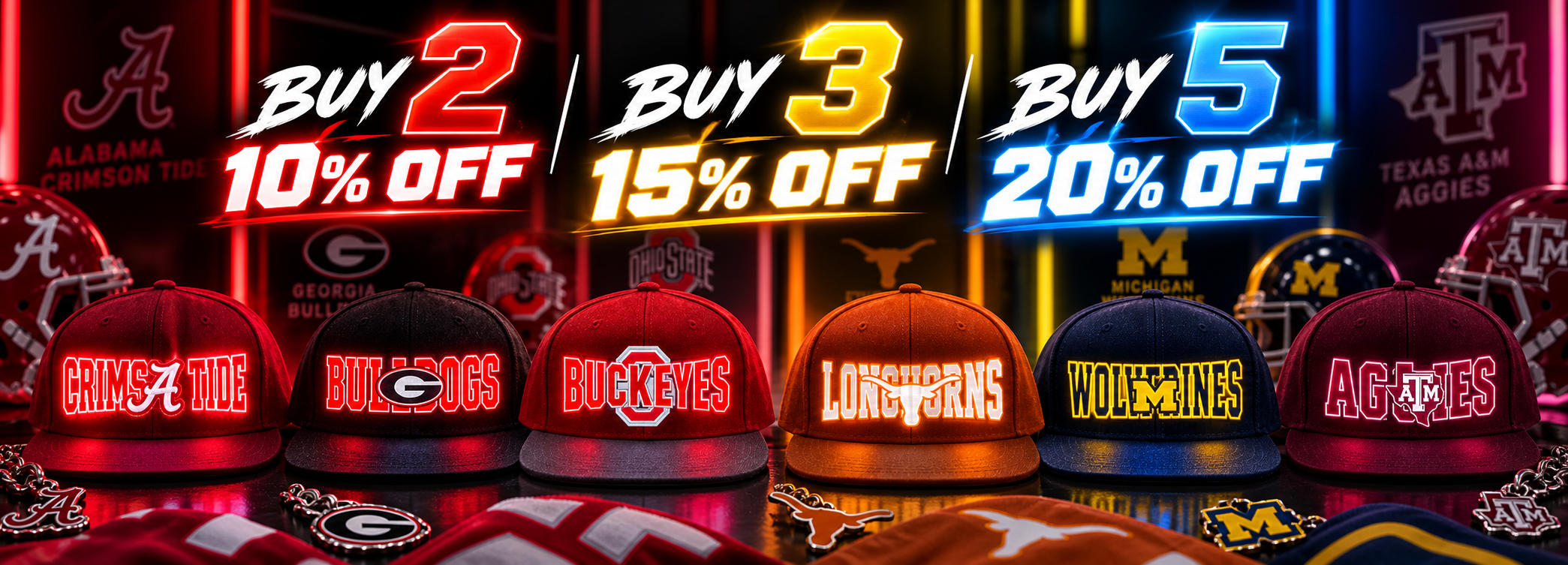 College Football Led Cap