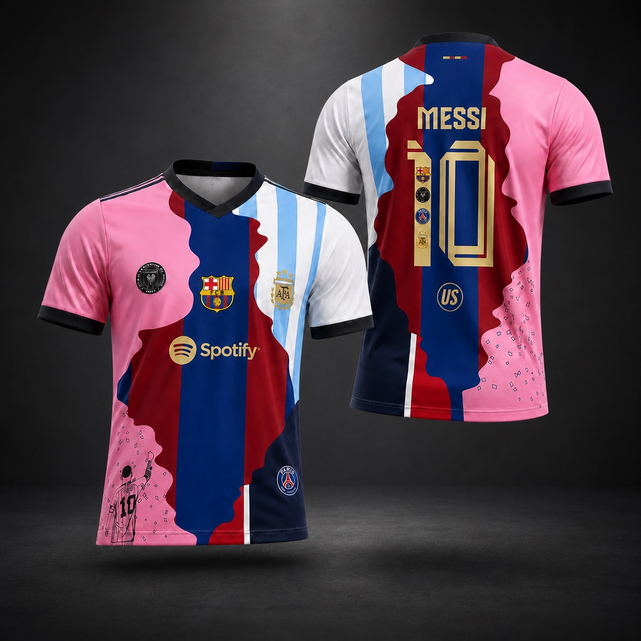 Messi Soccer Jersey Rare Edition – Iconic #10 Player Name & Number Fan Kit