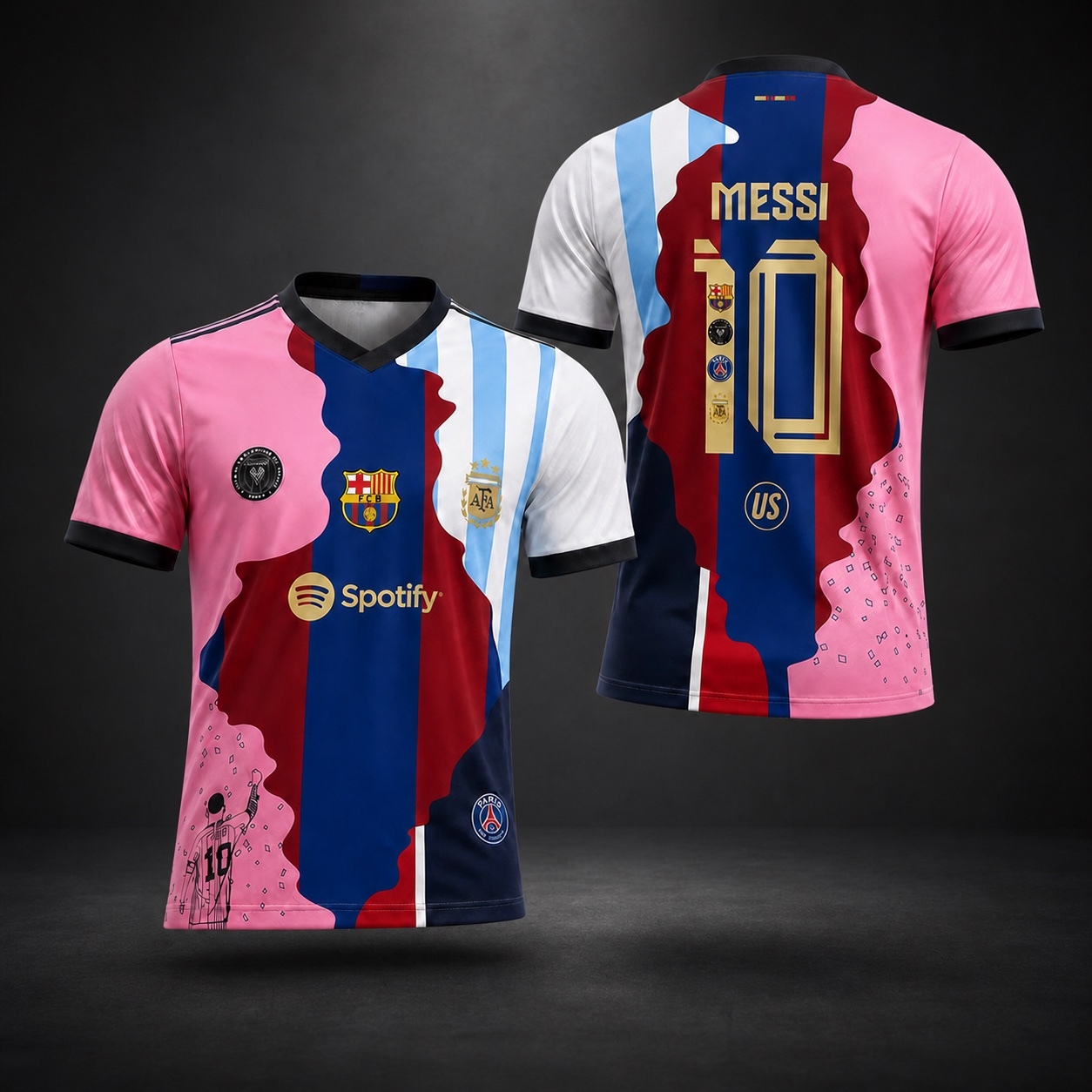 Messi Soccer Jersey Rare Edition – Iconic #10 Player Name & Number Fan Kit